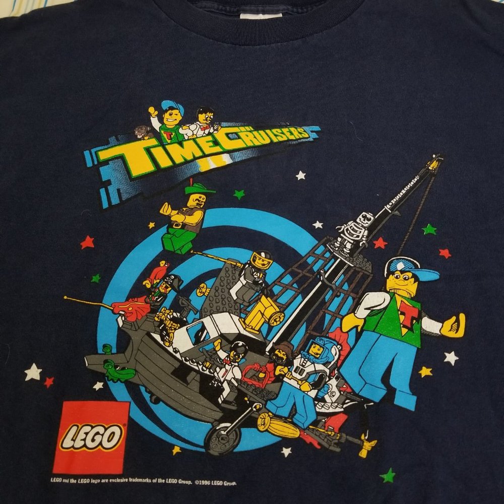 Vintage 90s Lego Time Cruisers T Shirt Toy Set